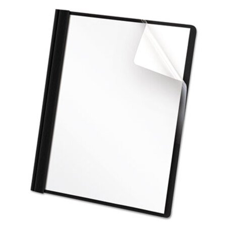 Picture of Clear Front Report Cover, Tang Fasteners, Letter Size, Black, 25/BoxUNV-57120