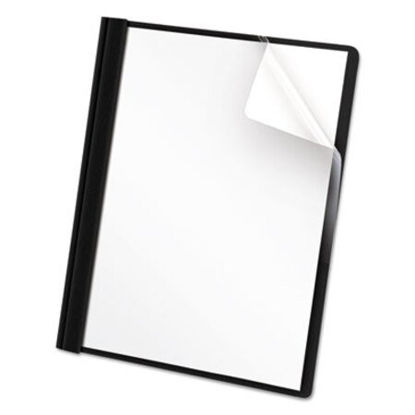 Picture of Clear Front Report Cover, Tang Fasteners, Letter Size, Black, 25/BoxUNV-57120