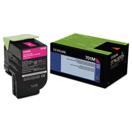 Picture of 70C10M0 Return Program Toner, 1,000 Page-Yield, MagentaLEX-70C10M0
