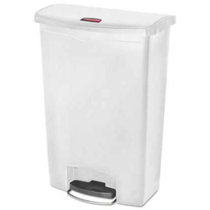 Picture of Slim Jim Resin Step-On Container, Front Step Style, 24 gal, WhiteRCP-1883561