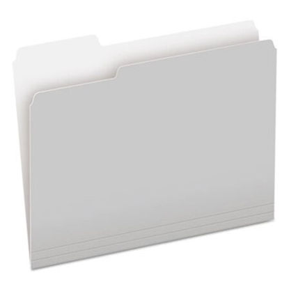 Picture of Colored File Folders, 1/3-Cut Tabs, Letter Size, Gray/Light Gray, 100/BoxPFX-15213GRA