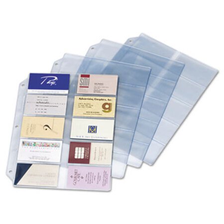 Picture of Business Card Refill Pages, Holds 200 Cards, Clear, 20 Cards/Sheet, 10/PackCRD-7856000