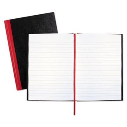Picture of Casebound Notebooks, Wide/Legal Rule, Black Cover, 8.25 x 5.68, 96 SheetsJDK-E66857