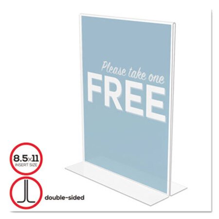 Picture of Classic Image Double-Sided Sign Holder, 8 1/2 x 11 Insert, ClearDEF-69201