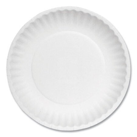 Picture of White Paper Plates, 6" dia, 100/Pack, 10 Packs/CartonAJM-PP6GREWH
