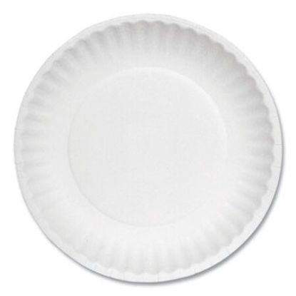 Picture of White Paper Plates, 6" dia, 100/Pack, 10 Packs/CartonAJM-PP6GREWH