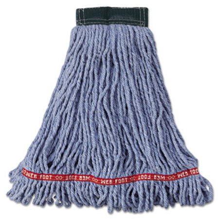 Picture of Web Foot Wet Mop Head, Shrinkless, Cotton/Synthetic, Blue, Medium, 6/CartonRCP-A252BLU
