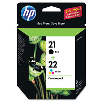 Picture of HP 21/HP 22, (C9509FN) 2-Pack Black/Tri-Color Original Ink CartridgesHEW-C9509FN