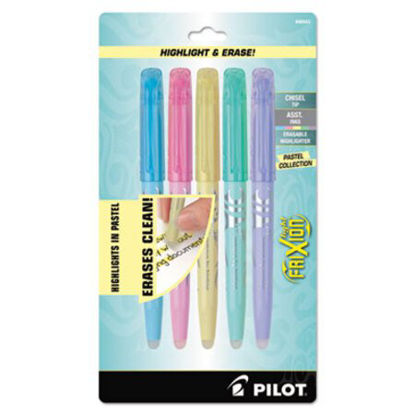 Picture of FriXion Light Pastel Collection Erasable Highlighters, Assorted Ink Colors, Chisel Tip, Assorted Barrel Colors, 5/PackPIL-46543
