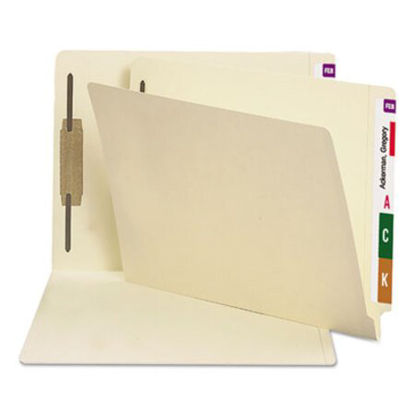 Picture of Manila End Tab 1-Fastener Folders with Reinforced Tabs, 0.75" Expansion, Straight Tab, Letter Size, 14 pt. Manila, 50/BoxSMD-34210