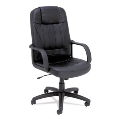 Picture of Alera Sparis Executive High-Back Swivel/Tilt Bonded Leather Chair, Supports Up to 275 lb, 18.11" to 22.04" Seat Height, BlackALE-SP41LS10B
