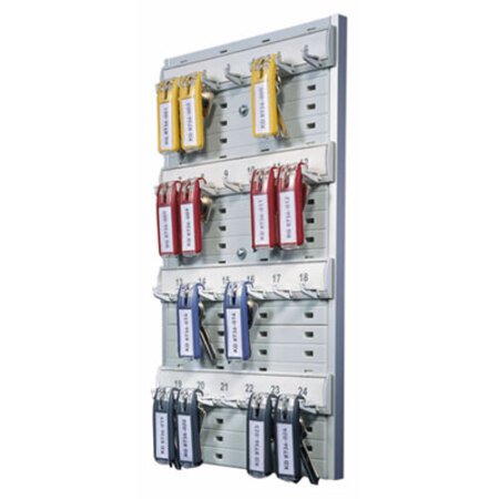 Picture of Key Rack, 24-Tag Capacity, 8 3/8" x 1 3/8" x 14 1/8", Gray PlasticDBL-195610