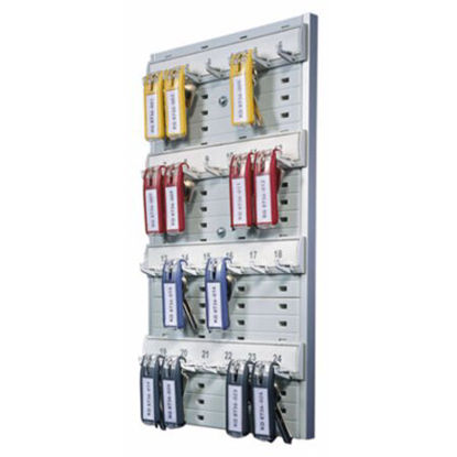 Picture of Key Rack, 24-Tag Capacity, 8 3/8" x 1 3/8" x 14 1/8", Gray PlasticDBL-195610