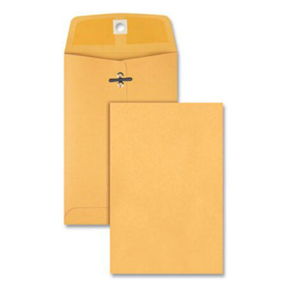 Picture of Clasp Envelope, #35, Squar Flap, Clasp/Gummed Closure, 5 x 7.5, Brown Kraft, 100/BoxQUA-37835