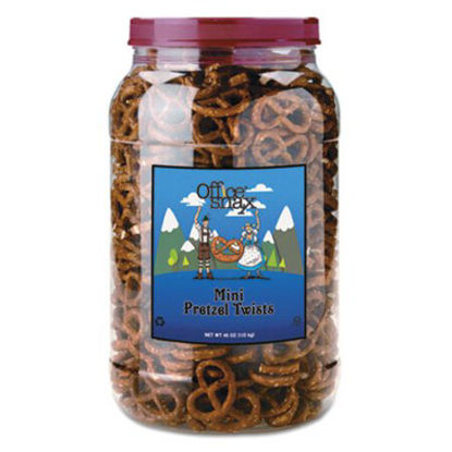 Picture of Pretzel Assortment Old Fashioned Mini-Pretzel Twists, 40 oz TubOFX-00082