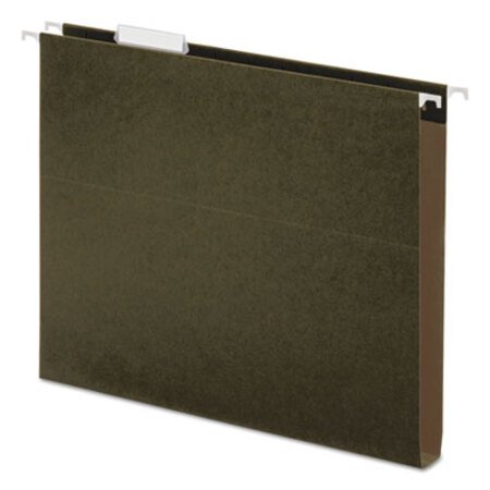 Picture of Box Bottom Hanging File Folders, Letter Size, 1/5-Cut Tab, Standard Green, 25/BoxUNV-14141