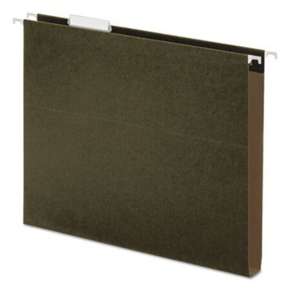 Picture of Box Bottom Hanging File Folders, Letter Size, 1/5-Cut Tab, Standard Green, 25/BoxUNV-14141