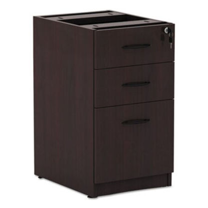 Picture of Alera Valencia Series Full Pedestal File, Left or Right, 3-Drawers: Box/Box/File, Mahogany, 15.63" x 20.5" x 28.5"ALE-VA532822MY