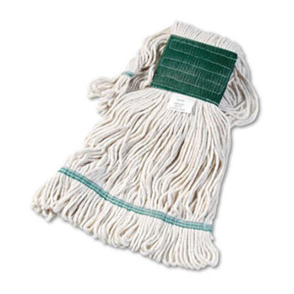 Picture of Super Loop Wet Mop Head, Cotton/Synthetic Fiber, 5" Headband, Medium Size, WhiteBWK-502WHEA