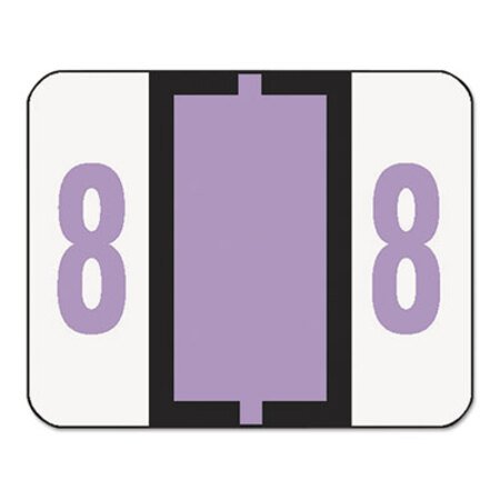 Picture of Numerical End Tab File Folder Labels, 8, 1 x 1.25, White, 500/RollSMD-67378