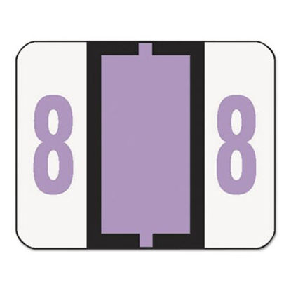 Picture of Numerical End Tab File Folder Labels, 8, 1 x 1.25, White, 500/RollSMD-67378