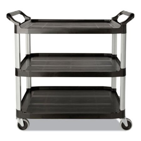 Picture of Economy Plastic Cart, Three-Shelf, 18.63w x 33.63d x 37.75h, BlackRCP-342488BLA