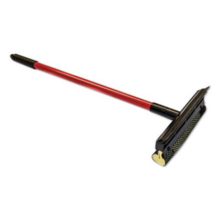 Picture of General-Duty Squeegee, 8" Sponge/Rubber Blade, Black/Red, 21" Metal HandleBWK-824