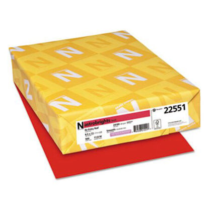Picture of Color Paper, 24 lb, 8.5 x 11, Re-Entry Red, 500 Sheets/ReamWAU-22551