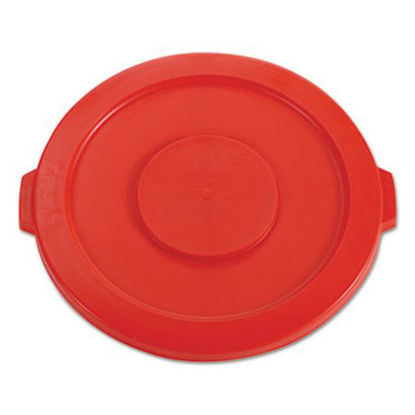 Picture of Round Flat Top Lid, for 32 gal Round BRUTE Containers, 22.25" diameter, RedRCP-2631RED