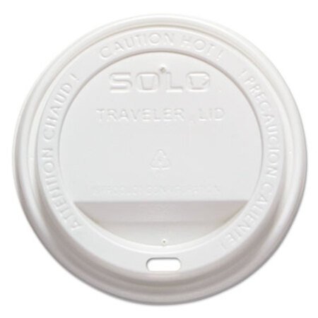 Picture of Traveler Cappuccino Style Dome Lid, Polystyrene, Fits 10 oz to 24 oz Hot Cups, White, 100/Pack, 10 Packs/CartonSCC-TLP316