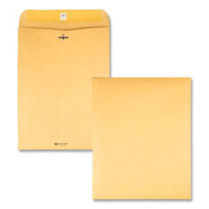 Picture of Clasp Envelope, #12 1/2, Square Flap, Clasp/Gummed Closure, 9.5 x 12.5, Brown Kraft, 100/BoxQUA-37793