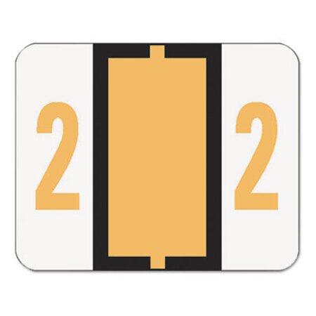 Picture of Numerical End Tab File Folder Labels, 2, 1 x 1.25, White, 500/RollSMD-67372