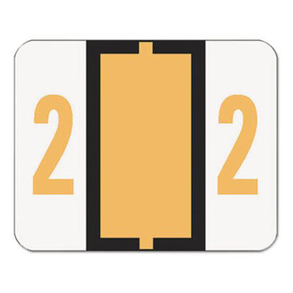 Picture of Numerical End Tab File Folder Labels, 2, 1 x 1.25, White, 500/RollSMD-67372