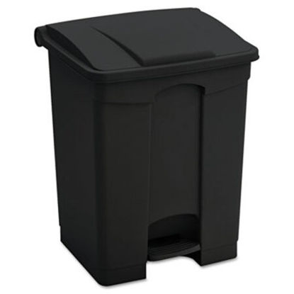 Picture of Large Capacity Plastic Step-On Receptacle, 23 gal, BlackSAF-9923BL
