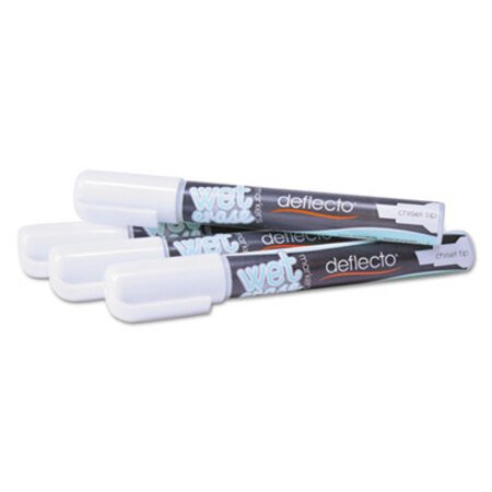 Picture of Wet Erase Markers, Medium Chisel Tip, White, 4/PackDEF-SMA510V4WT