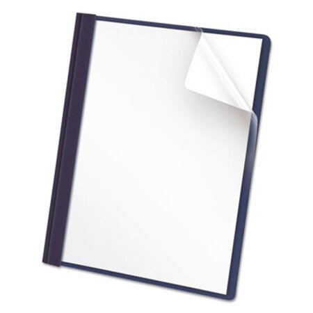 Picture of Clear Front Report Cover, Tang Fasteners, Letter Size, Dark Blue, 25/BoxUNV-57122