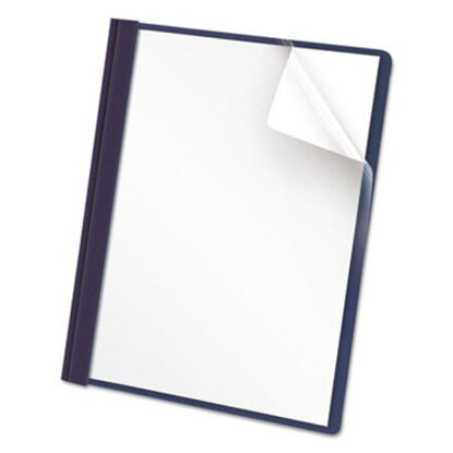 Picture of Clear Front Report Cover, Tang Fasteners, Letter Size, Dark Blue, 25/BoxUNV-57122