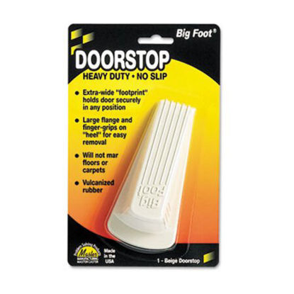 Picture of Big Foot Doorstop, No Slip Rubber Wedge, 2.25w x 4.75d x 1.25h, BeigeMAS-00900