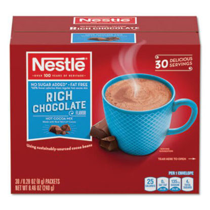 Picture of No-Sugar-Added Hot Cocoa Mix Envelopes, Rich Chocolate, 0.28 oz Packet, 30/BoxNES-61411