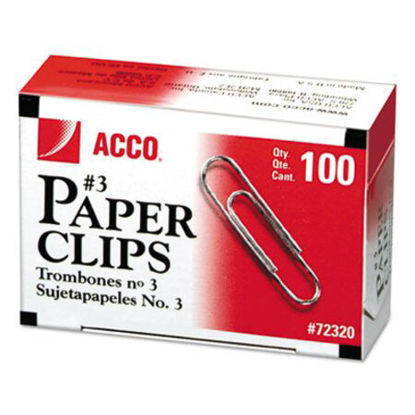 Picture of Paper Clips, Small (No. 3), Silver, 1,000/PackACC-72320