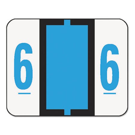 Picture of Numerical End Tab File Folder Labels, 6, 1 x 1.25, White, 500/RollSMD-67376