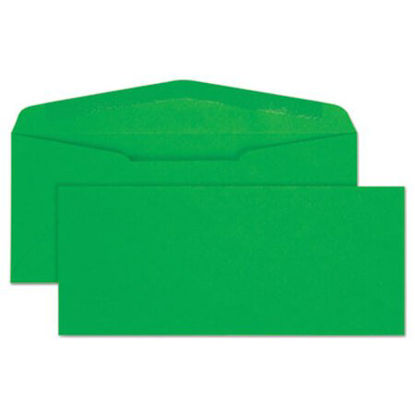 Picture of Colored Envelope, #10, Commercial Flap, Gummed Closure, 4.13 x 9.5, Green, 25/PackQUA-11135