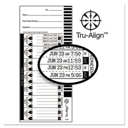 Picture of Time Clock Cards for Lathem Time 1600E, One Side, 4 x 9, 100/PackLTH-16100