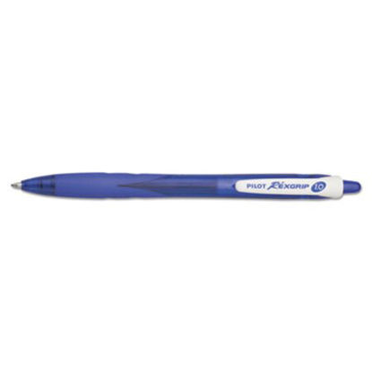 Picture of RexGrip BeGreen Ballpoint Pen, Retractable, Medium 1 mm, Blue Ink, Blue Barrel, DozenPIL-32371