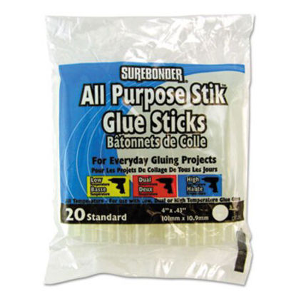 Picture of Hot Melt Glue Sticks, 0.43" x 4", Dries Clear, 20/PackFPR-DT20