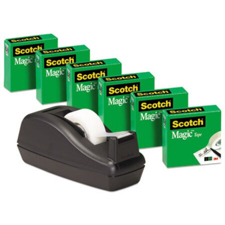 Picture of Magic Tape Desktop Dispenser Value Pack, 1" Core, 0.75" x 83.33 ft, ClearMMM-810C40BK