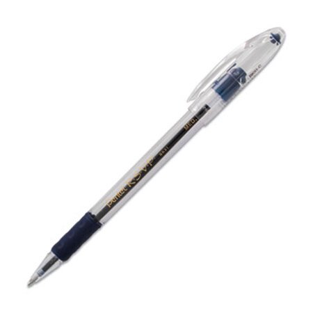 Picture of R.S.V.P. Ballpoint Pen, Stick, Medium 1 mm, Blue Ink, Clear/Blue Barrel, DozenPEN-BK91C