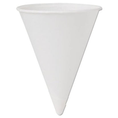 Picture of Cone Water Cups, Cold, Paper, 4 oz, White, 200/Bag, 25 Bags/CartonSCC-4BRCT