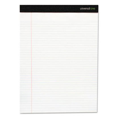 Picture of Premium Ruled Writing Pads, Wide/Legal Rule, 8.5 x 11, White, 50 Sheets, 12/PackUNV-30730