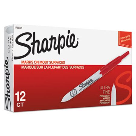 Picture of Retractable Permanent Marker, Extra-Fine Needle Tip, RedSAN-1735791